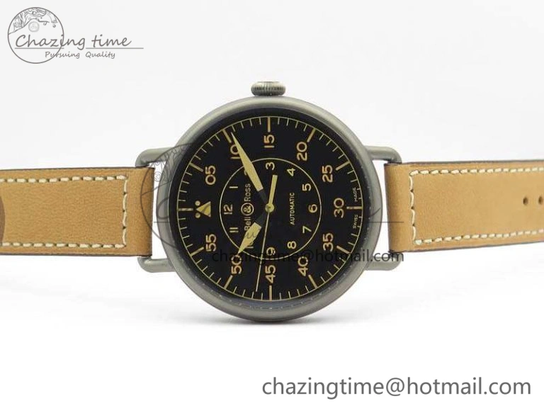 Seasonal WW1-92 Heritage 1:1 Best Edition Black Dial On Brown Leather Strap MIYOTA 5220