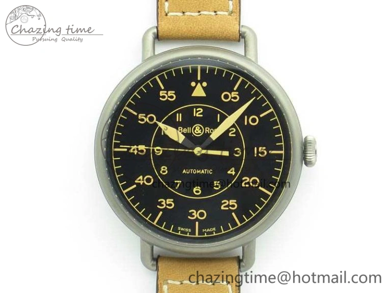 Seasonal WW1-92 Heritage 1:1 Best Edition Black Dial On Brown Leather Strap MIYOTA 5220