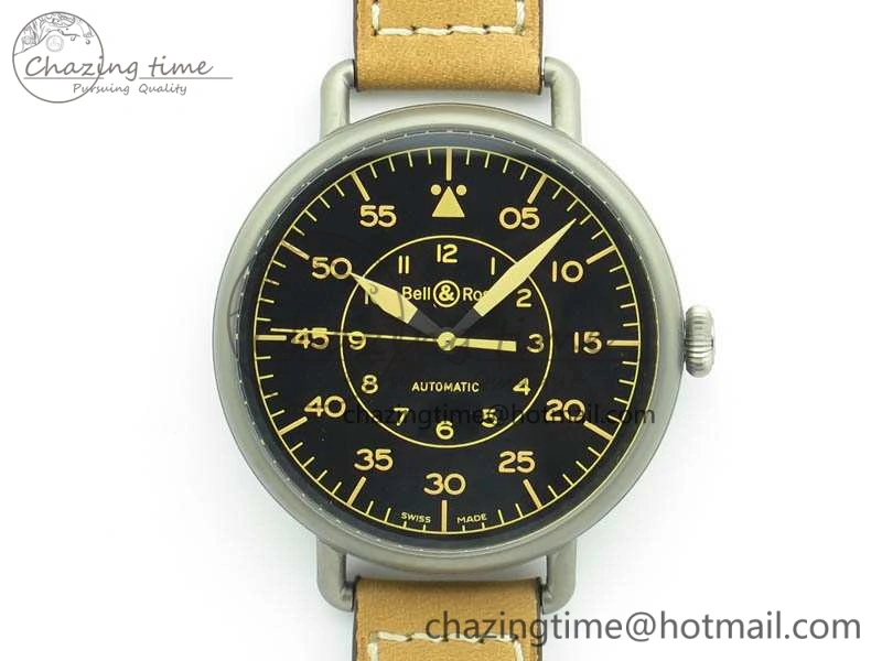 Seasonal WW1-92 Heritage 1:1 Best Edition Black Dial On Brown Leather Strap MIYOTA 5220