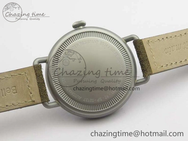 WW1-92 Military 1:1 Best Edition Black Dial On Brown Leather Strap MIYOTA Stretchable 5214