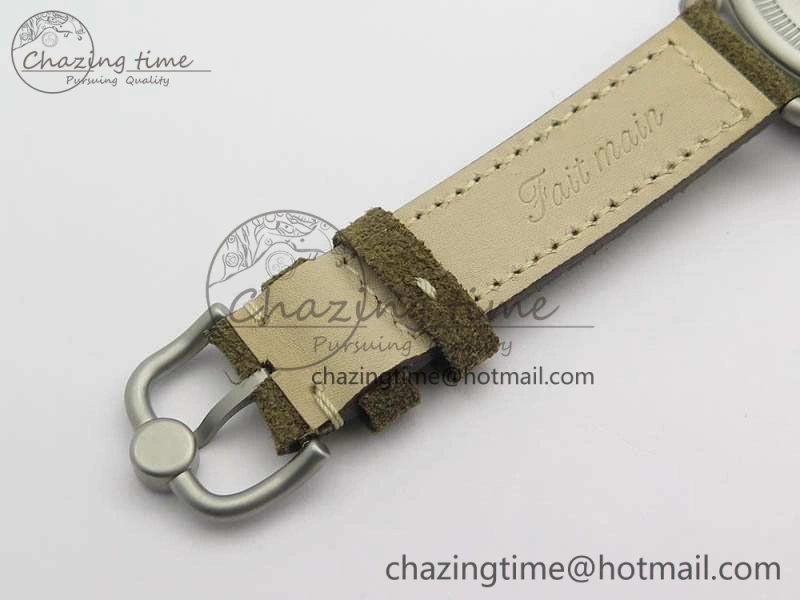 WW1-92 Military 1:1 Best Edition Black Dial On Brown Leather Strap MIYOTA Stretchable 5214