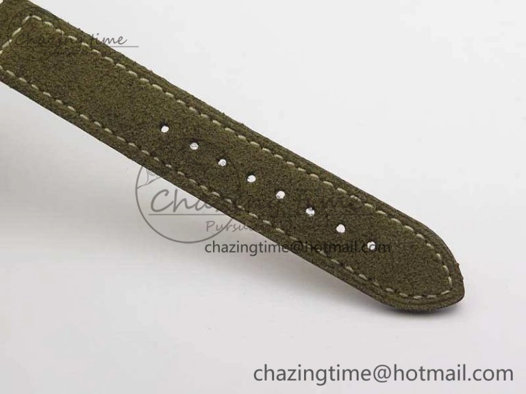 WW1-92 Military 1:1 Best Edition Black Dial On Brown Leather Strap MIYOTA Stretchable 5214