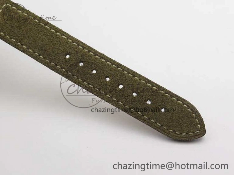 WW1-92 Military 1:1 Best Edition Black Dial On Brown Leather Strap MIYOTA Stretchable 5214