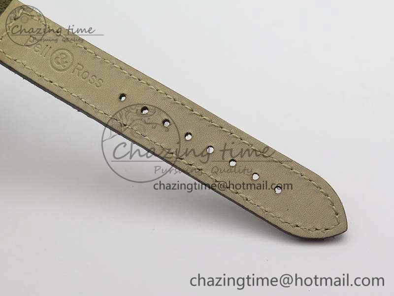 WW1-92 Military 1:1 Best Edition Black Dial On Brown Leather Strap MIYOTA Stretchable 5214