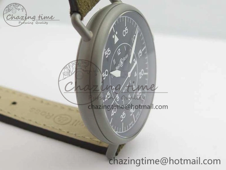 WW1-92 Military 1:1 Best Edition Black Dial On Brown Leather Strap MIYOTA Stretchable 5214