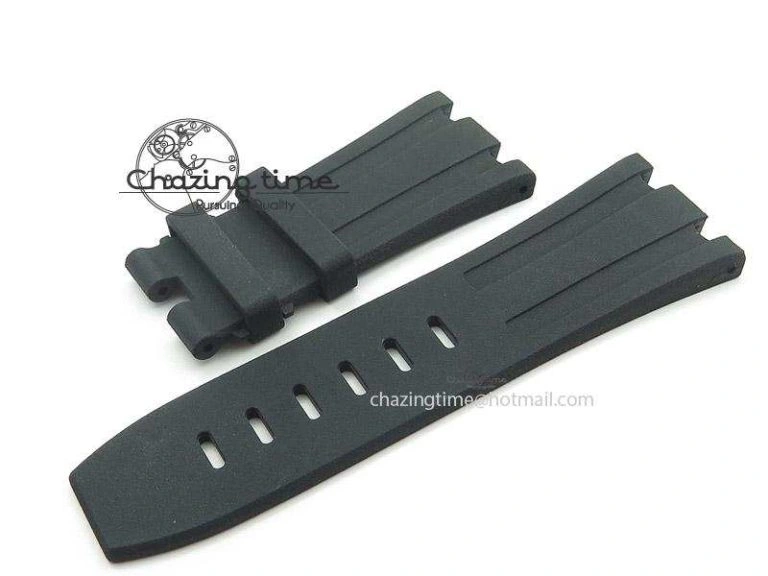 Chic XS Black Rubber Strap for Royal Oak Offshore Diver 4156