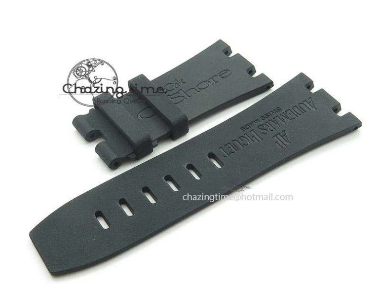 Chic XS Black Rubber Strap for Royal Oak Offshore Diver 4156
