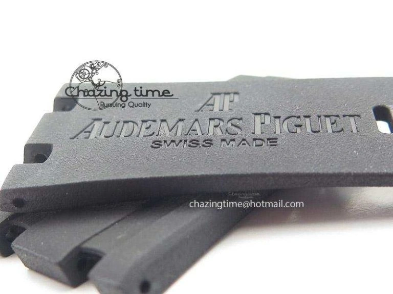 Chic XS Black Rubber Strap for Royal Oak Offshore Diver 4156