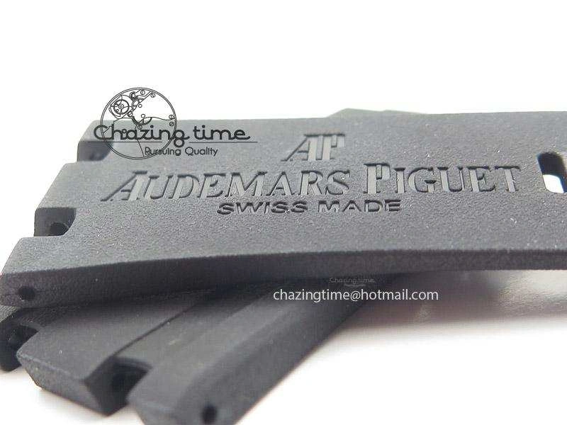 Chic XS Black Rubber Strap for Royal Oak Offshore Diver 4156