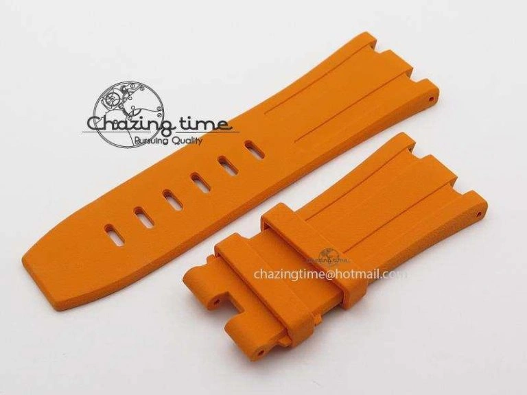 XS Orange Rubber Strap For Royal Oak Offshore Diver AllSeason 4152