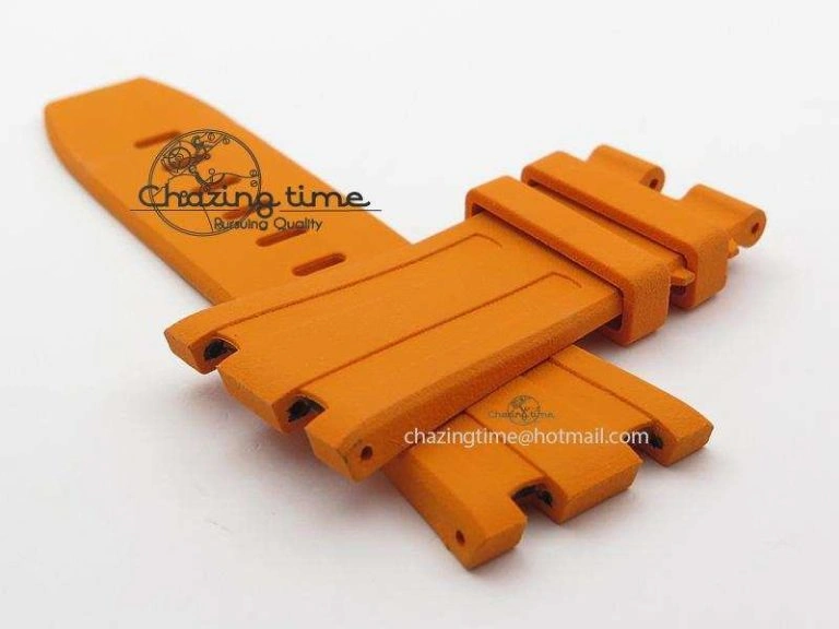 XS Orange Rubber Strap For Royal Oak Offshore Diver AllSeason 4152