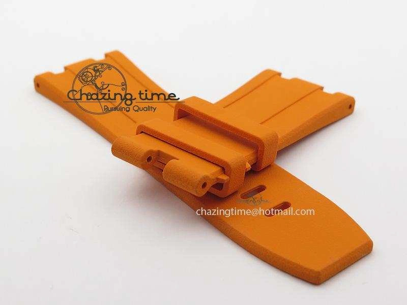 XS Orange Rubber Strap For Royal Oak Offshore Diver AllSeason 4152
