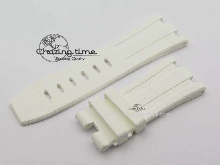 XS White Strap For Royal Oak Offshore Diver Breathable 4227
