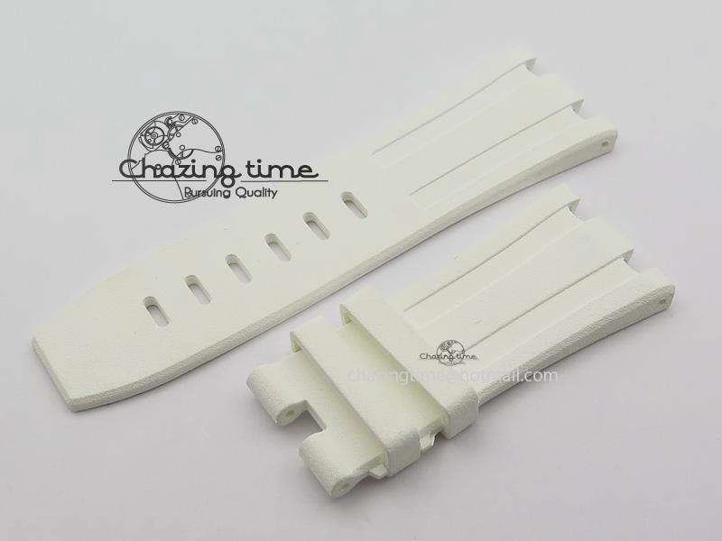 XS White Strap For Royal Oak Offshore Diver Breathable 4227
