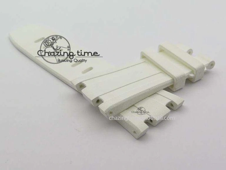 XS White Strap For Royal Oak Offshore Diver Breathable 4227