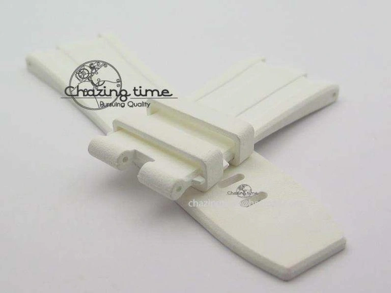 XS White Strap For Royal Oak Offshore Diver Breathable 4227