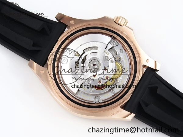 Lightweight YACHT-MASTER 126655 GAIN WEIGHT RG TUNGSTEN GOLD ARF 1:1 BEST EDITION BLACK CERAMIC BEZEL ON OYSTERFLEX RUBBER STRAP VS 1836