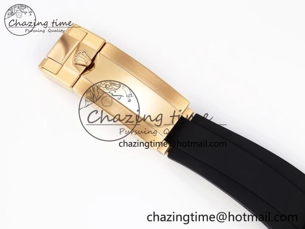 Lightweight YACHT-MASTER 126655 GAIN WEIGHT RG TUNGSTEN GOLD ARF 1:1 BEST EDITION BLACK CERAMIC BEZEL ON OYSTERFLEX RUBBER STRAP VS 1836