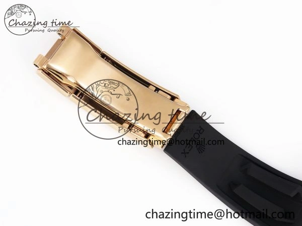 Lightweight YACHT-MASTER 126655 GAIN WEIGHT RG TUNGSTEN GOLD ARF 1:1 BEST EDITION BLACK CERAMIC BEZEL ON OYSTERFLEX RUBBER STRAP VS 1836
