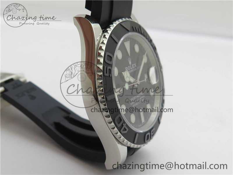 YACHT-MASTER 42MM 226659 3EF 1:1 BEST EDITION 3D BLACK CERAMIC BEZEL ON RUBBER STRAP VS SmartChoice 2501
