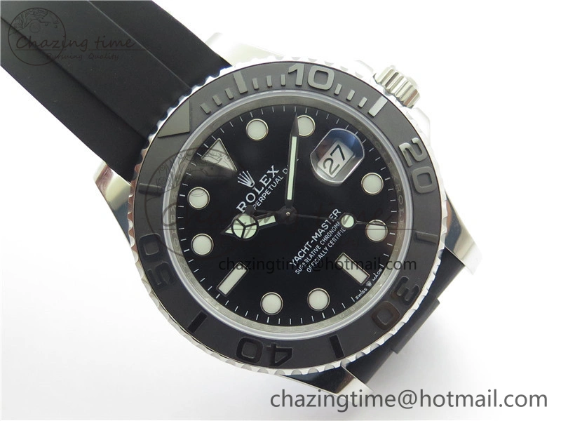 YACHT-MASTER 42MM 226659 3EF 1:1 BEST EDITION 3D BLACK CERAMIC BEZEL ON RUBBER STRAP VS SmartChoice 2501