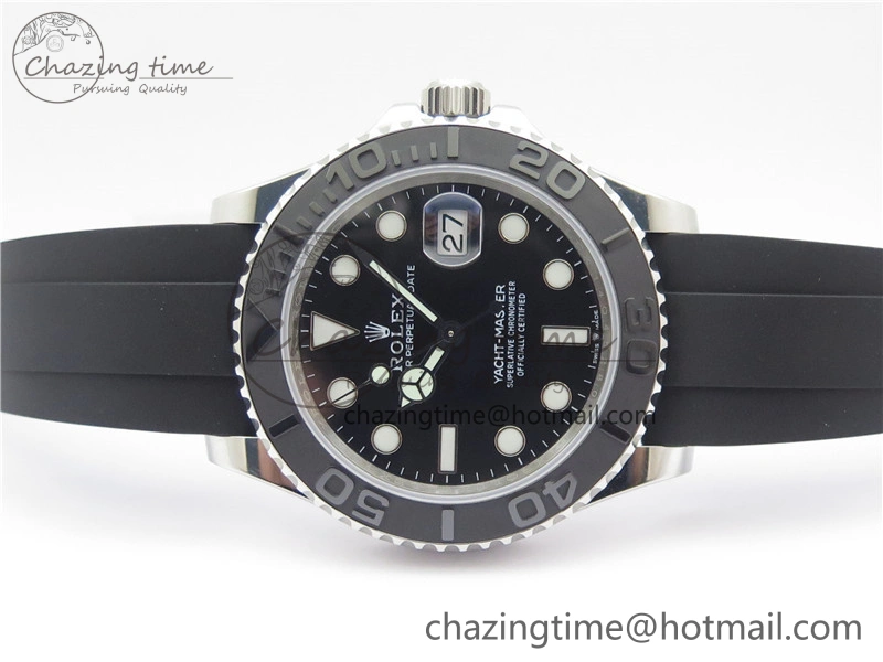 YACHT-MASTER 42MM 226659 3EF 1:1 BEST EDITION 3D BLACK CERAMIC BEZEL ON RUBBER STRAP VS SmartChoice 2501