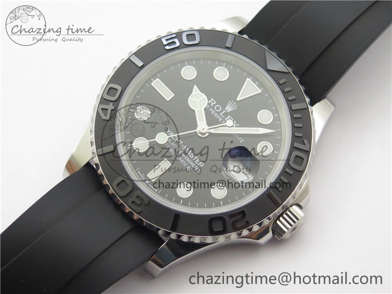 YACHT-MASTER 42MM 226659 3EF 1:1 BEST EDITION 3D BLACK CERAMIC BEZEL ON RUBBER STRAP VS SmartChoice 2501
