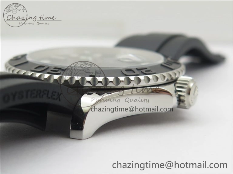 YACHT-MASTER 42MM 226659 3EF 1:1 BEST EDITION 3D BLACK CERAMIC BEZEL ON RUBBER STRAP VS SmartChoice 2501