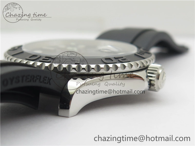YACHT-MASTER 42MM 226659 3EF 1:1 BEST EDITION 3D BLACK CERAMIC BEZEL ON RUBBER STRAP VS SmartChoice 2501