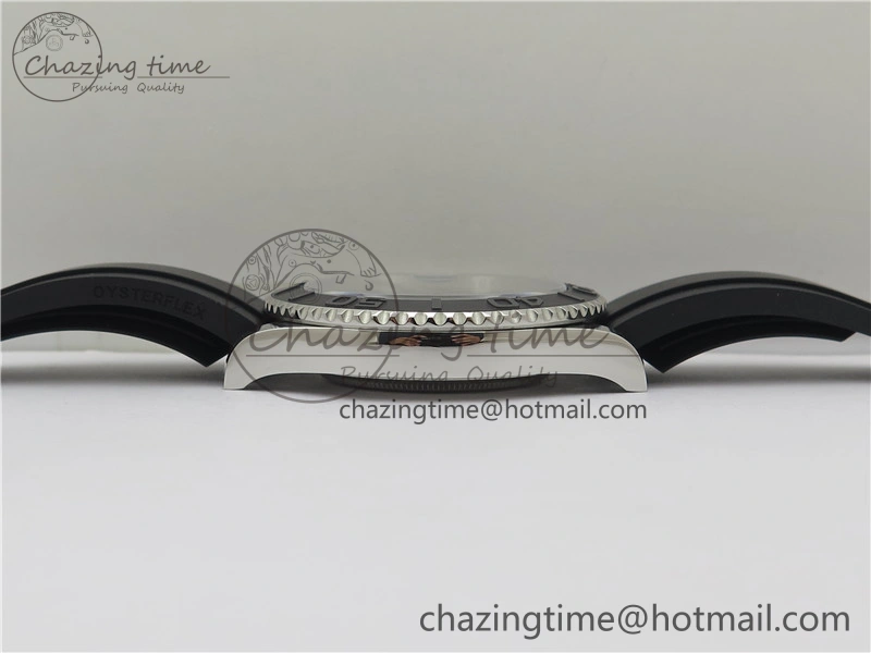 YACHT-MASTER 42MM 226659 3EF 1:1 BEST EDITION 3D BLACK CERAMIC BEZEL ON RUBBER STRAP VS SmartChoice 2501