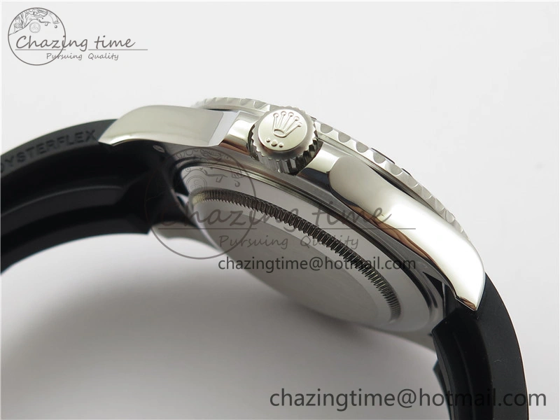 YACHT-MASTER 42MM 226659 3EF 1:1 BEST EDITION 3D BLACK CERAMIC BEZEL ON RUBBER STRAP VS SmartChoice 2501
