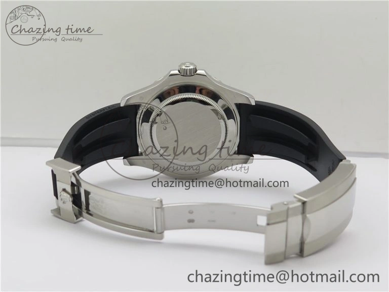 YACHT-MASTER 42MM 226659 3EF 1:1 BEST EDITION 3D BLACK CERAMIC BEZEL ON RUBBER STRAP VS SmartChoice 2501