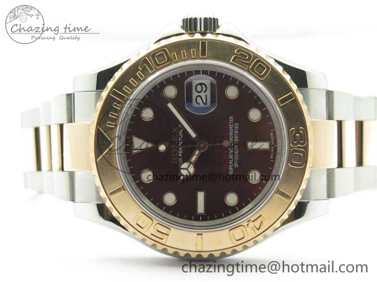 Yacht-Master 116621  BP Maker Best Edition Brown Dial on SS RG Bracelet SA EasyCare 2995