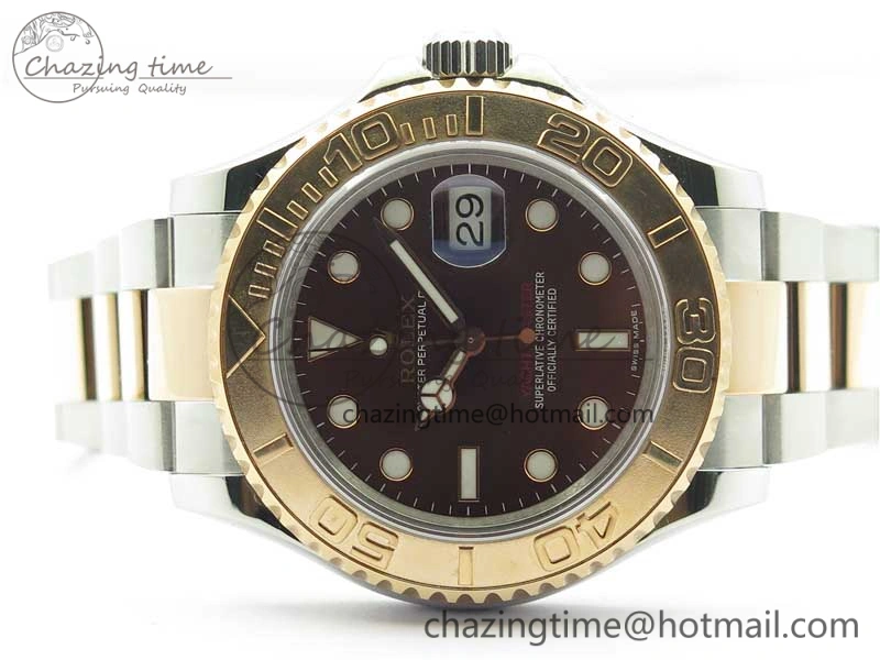 Yacht-Master 116621  BP Maker Best Edition Brown Dial on SS RG Bracelet SA EasyCare 2995