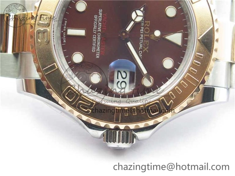 Yacht-Master 116621  BP Maker Best Edition Brown Dial on SS RG Bracelet SA EasyCare 2995