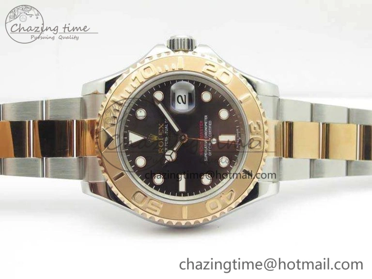 Stretchable Yacht-Master 116621 ARF 1:1 Best Edition Brown Dial On SS RG Bracelet A 3547