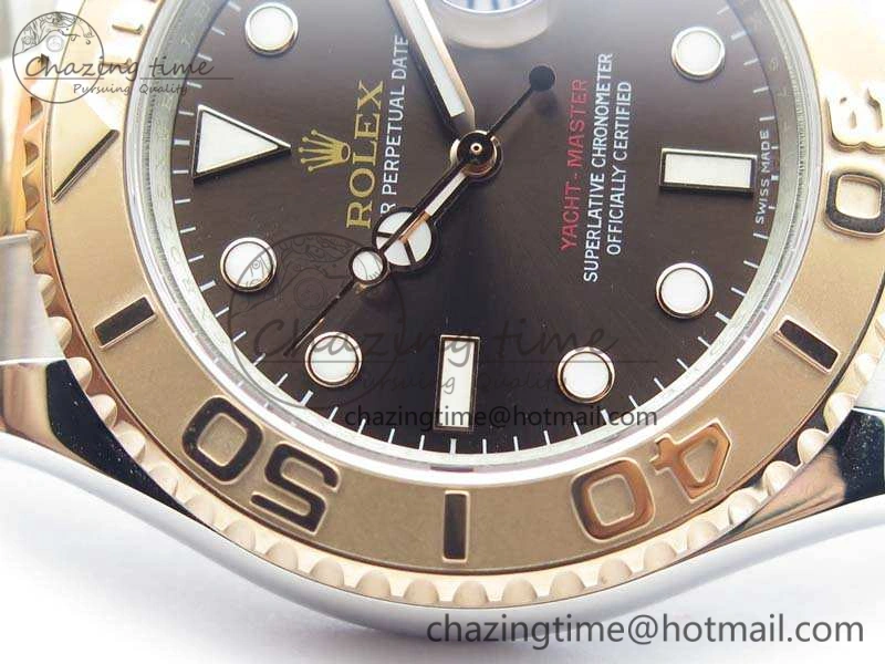 Stretchable Yacht-Master 116621 ARF 1:1 Best Edition Brown Dial On SS RG Bracelet A 3547