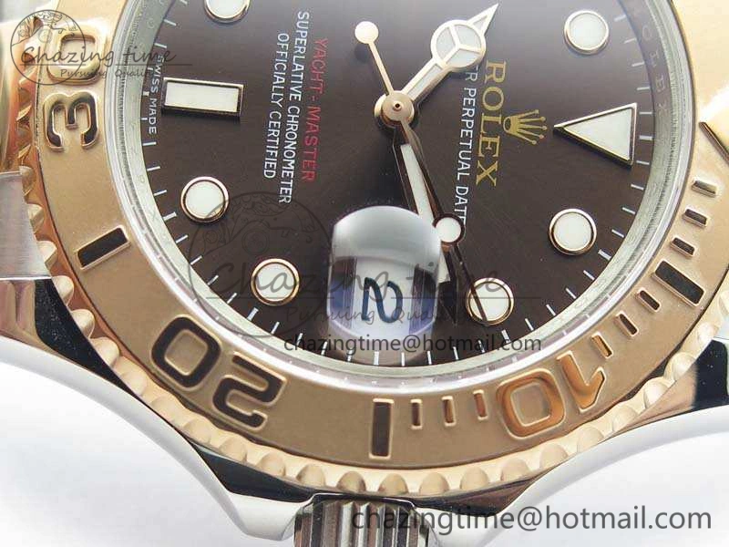 Stretchable Yacht-Master 116621 ARF 1:1 Best Edition Brown Dial On SS RG Bracelet A 3547