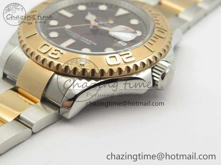 Stretchable Yacht-Master 116621 ARF 1:1 Best Edition Brown Dial On SS RG Bracelet A 3547