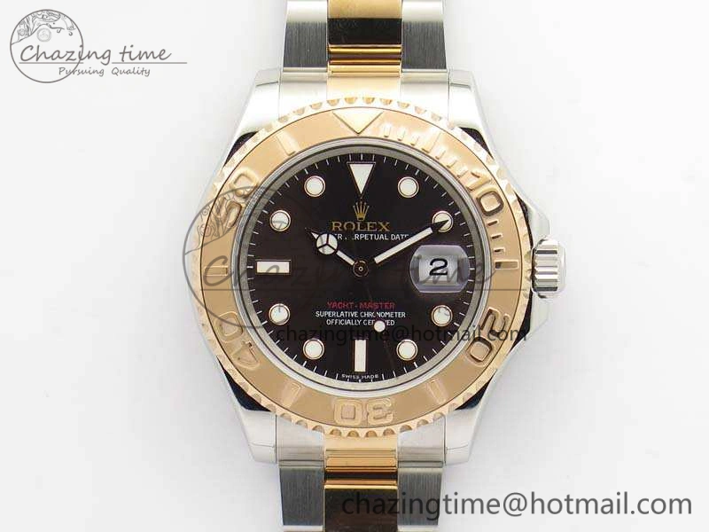 Stretchable Yacht-Master 116621 ARF 1:1 Best Edition Brown Dial On SS RG Bracelet A 3547