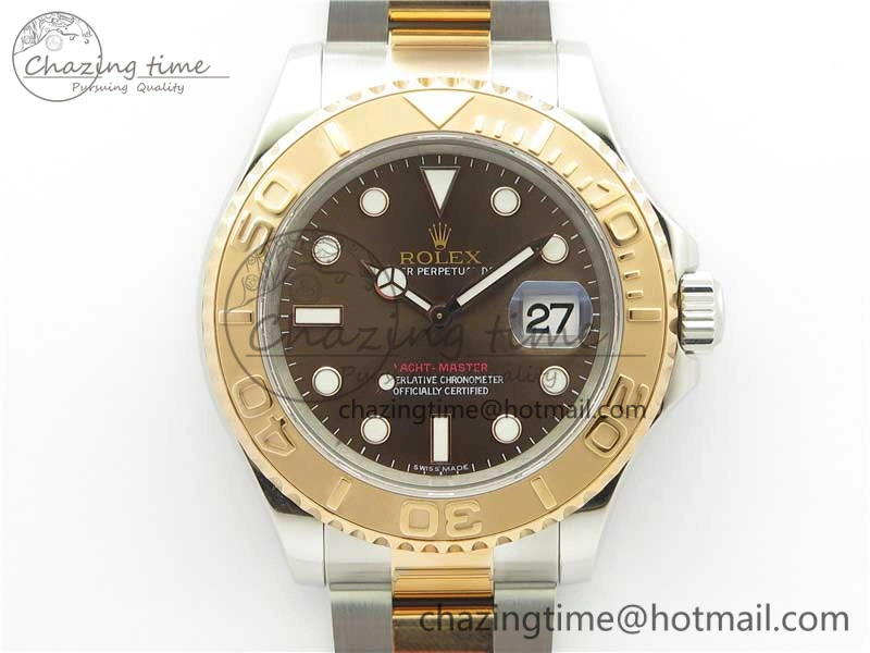 Yacht-Master 116621 ARF 1:1 Best Edition Brown Dial on SS RG Bracelet SH3135 V Classic 3062