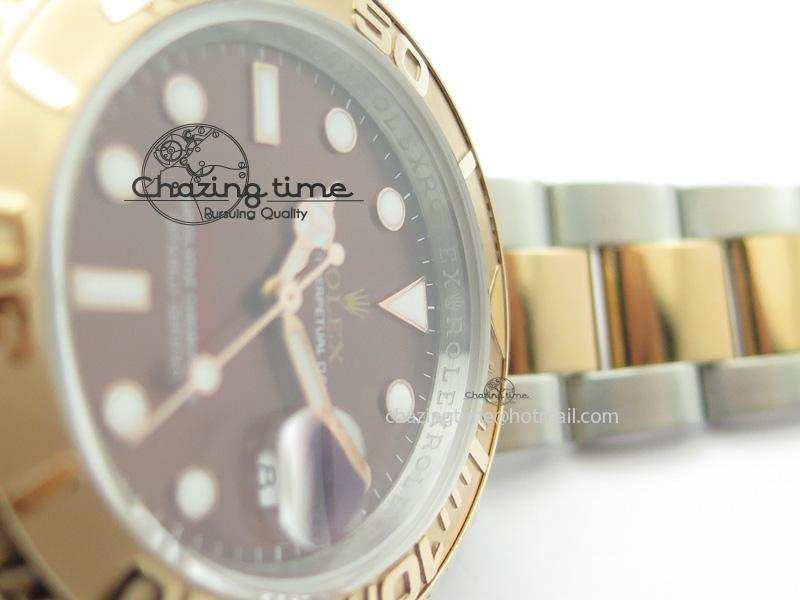Durable Yacht-Master 116621 BP-Maker RG Bezel Brown Dial On SS RG Bracelet A 3963