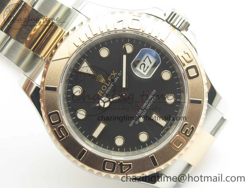 Yacht-Master 116621 SS RG VRF 1:1 Best Edition Black Dial on SS Bracelet A SportInspired 3398
