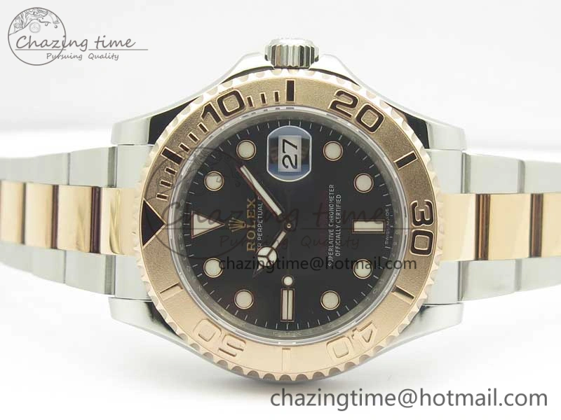 Yacht-Master 116621 SS RG VRF 1:1 Best Edition Black Dial on SS Bracelet A SportInspired 3398