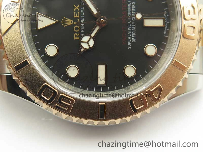 Yacht-Master 116621 SS RG VRF 1:1 Best Edition Black Dial on SS Bracelet A SportInspired 3398