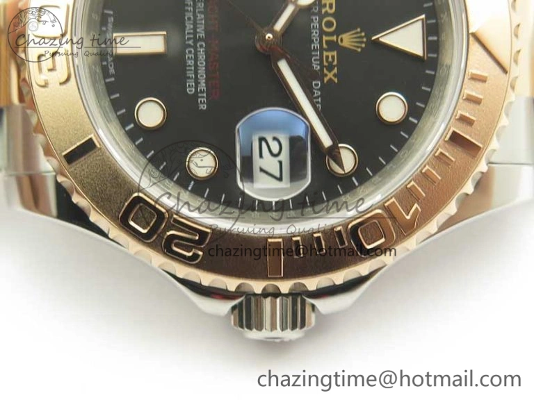 Yacht-Master 116621 SS RG VRF 1:1 Best Edition Black Dial on SS Bracelet A SportInspired 3398
