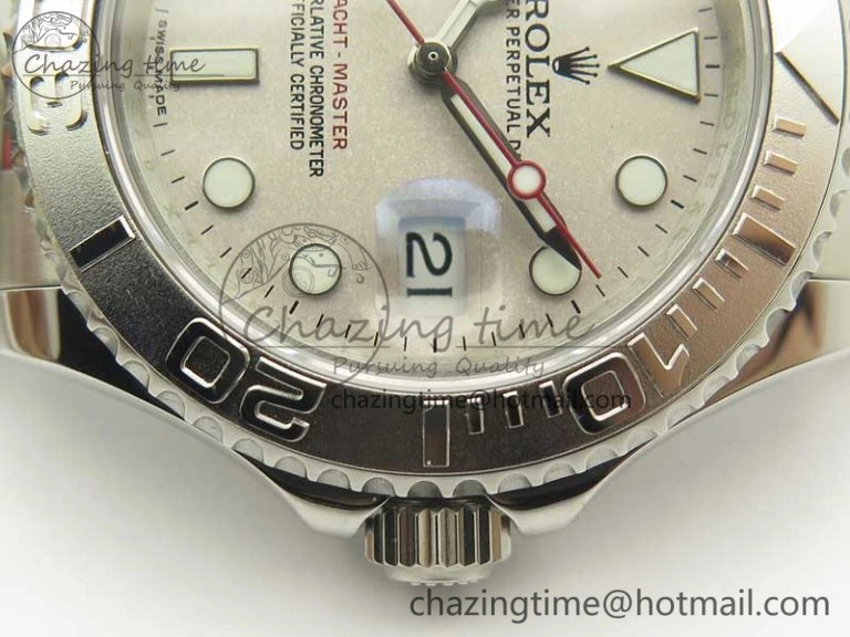 Yacht-Master 116622 904L SS GMF 1:1 Best Edition Silver Dial on 904L SS Bracelet A WrinkleFree 3400