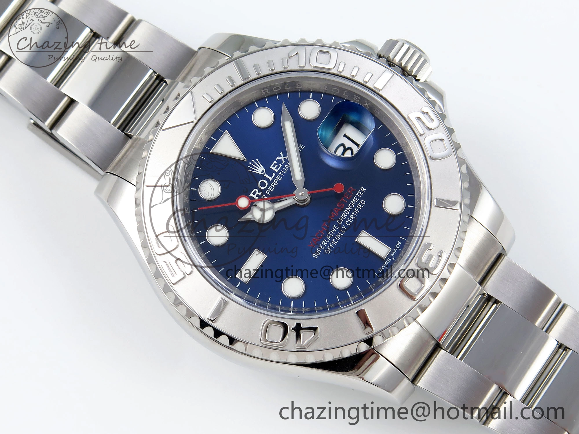 Yacht-Master 116622 904L Steel VSF 1:1 Best Edition Blue Dial on SS Bracelet VS OnTrend 1708