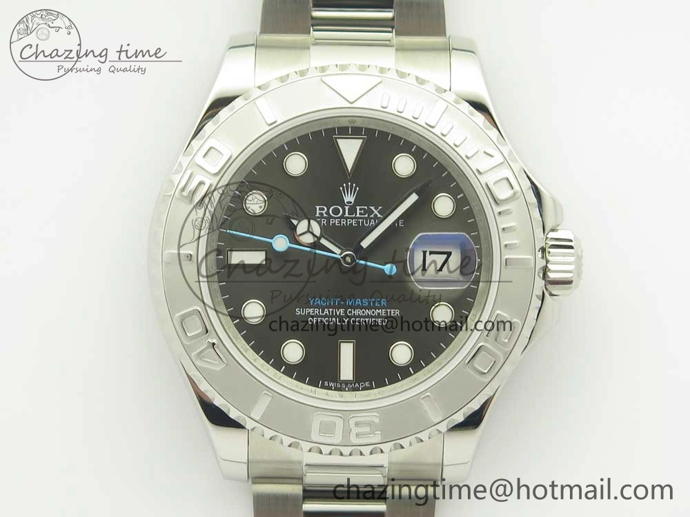 Yacht-Master 116622 ARF 1:1 Best Edition Dark Rhodium Dial on SS Bracelet SH TechFriendly 3335