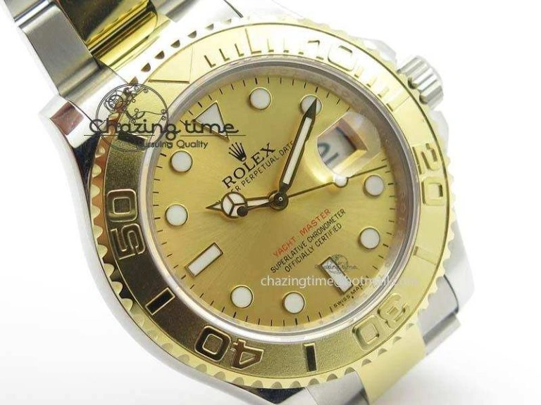 Yacht-Master 116622 BP-Maker Best Edition SS YG Gold Dial On SS YG Bracelet SA WrinkleFree 3808